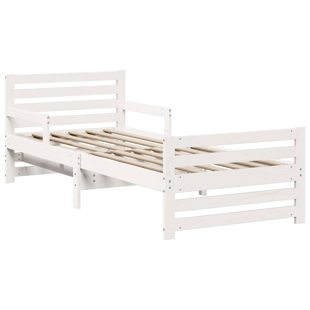 Estrutura da cama branco 80 x 200 cm derivados de madeira