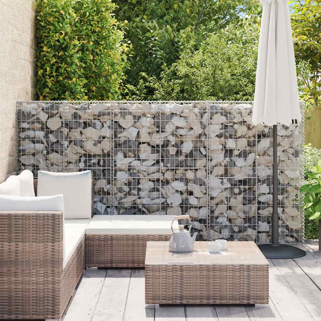 Muro gabião com tampas aço galvanizado 300x50x150 cm