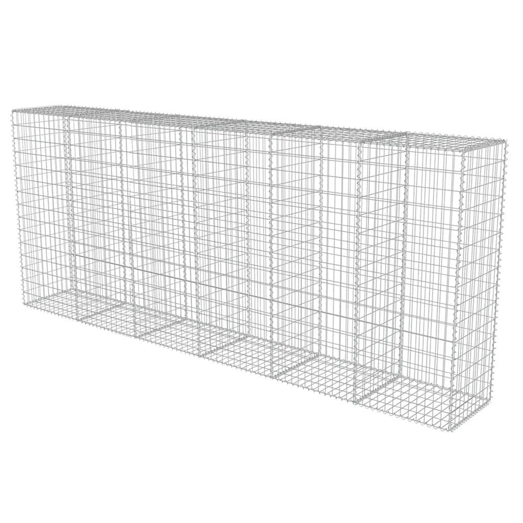 Muro gabião com tampas aço galvanizado 300x50x150 cm