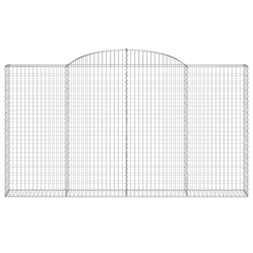 Cestos gabião arqueados 2pcs 300x30x160/180cm ferro galvanizado