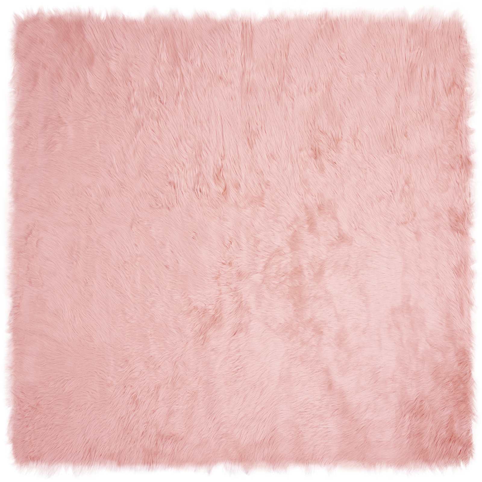 Tapete de de ovelha sintética tafalla rosa 120 x 120 cm