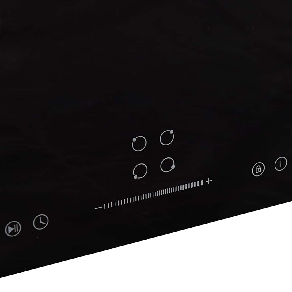 Placa de indução com 4 discos ecrã tátil vidro 7000 w 77 cm