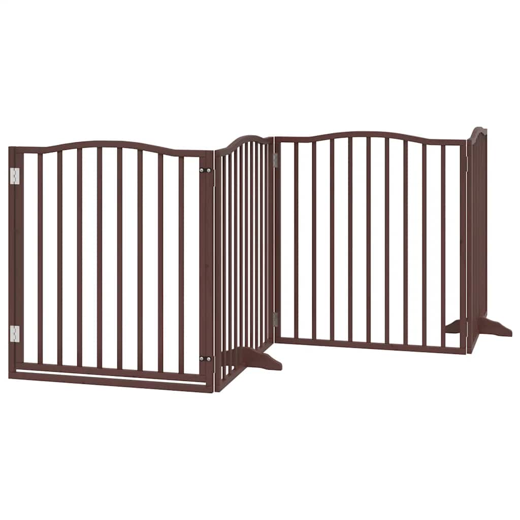 Portão cães c/ porta dobrável 10 painéis 800 cm álamo castanho