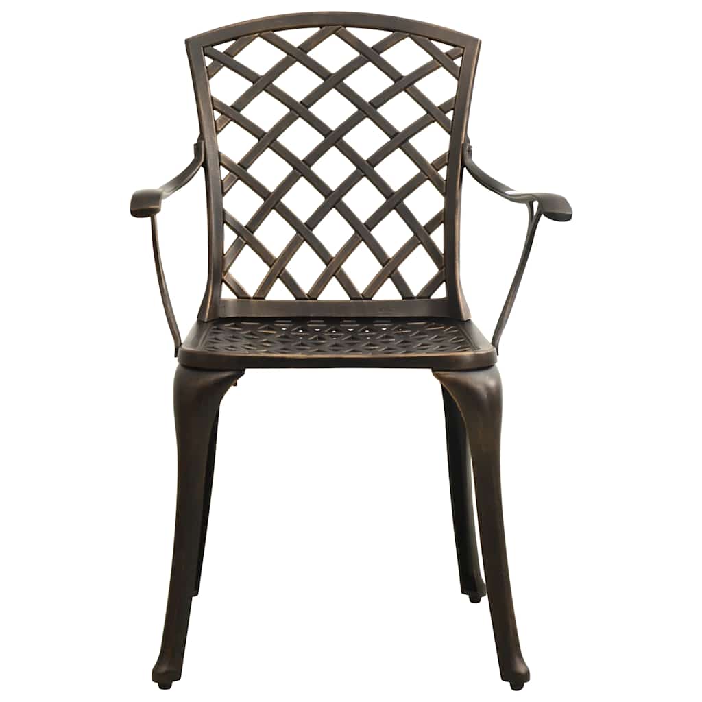 3 Pcs conjunto bistrô alumínio fundido bronze