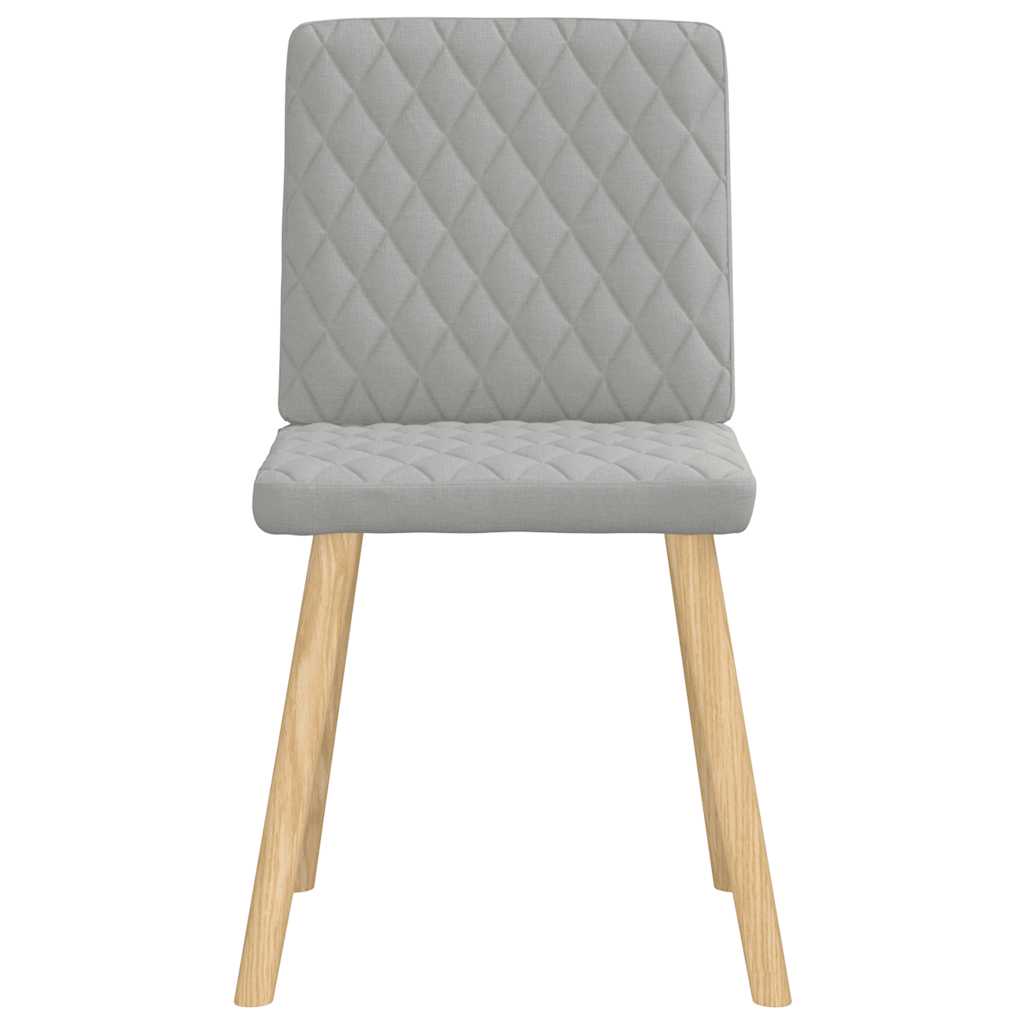 Cadeiras de jantar 4 pcs tecido cinza nuvem