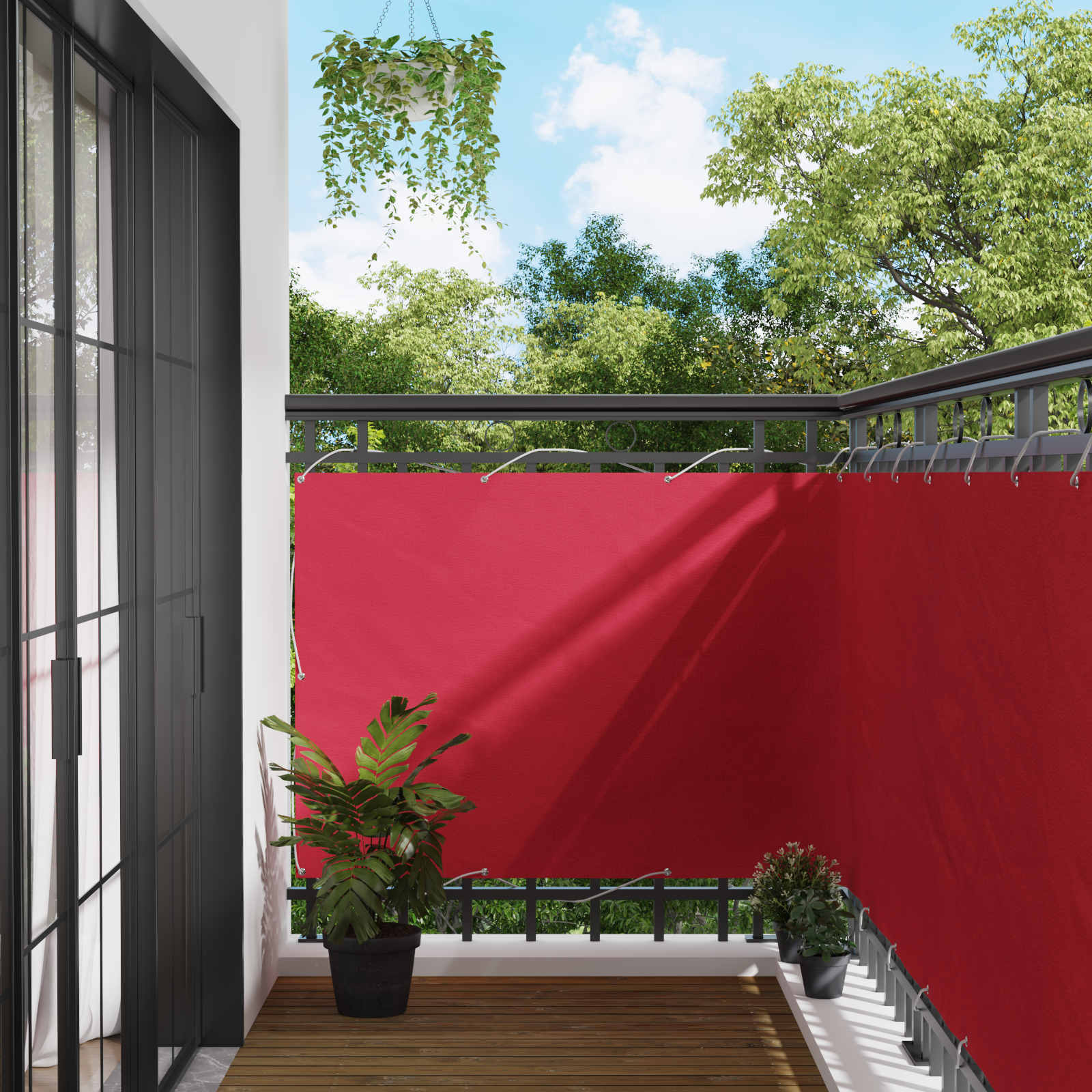 Tela de varanda borgonha 120 x 300 cm