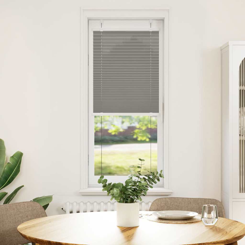 Antracite plissada cega 40x150 cm largura tecido 39,4 cm