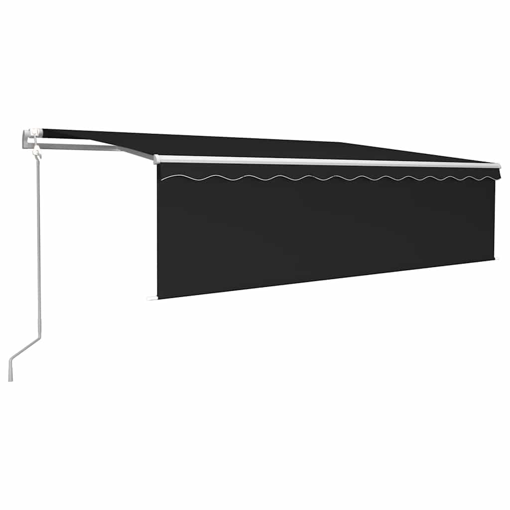 Toldo retrátil automático com estore 5x3 m antracite