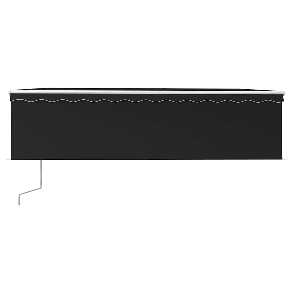 Toldo retrátil automático com estore 5x3 m antracite