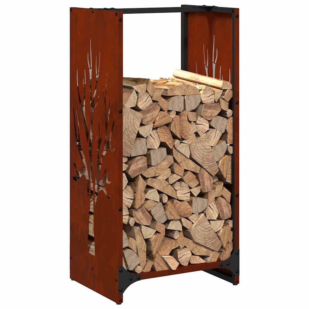 Rack lenha 40x30x80 cm aço resistente às intempéries