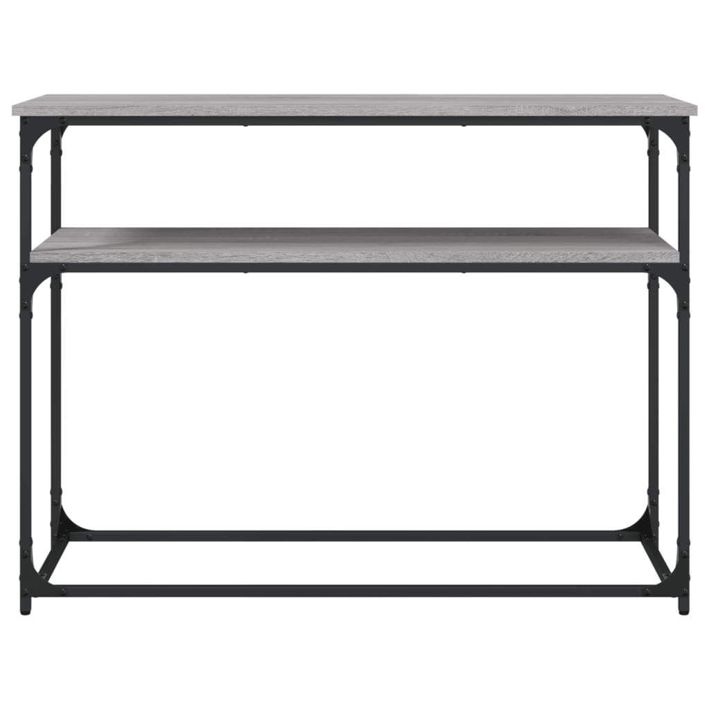 Mesa consola 100x35,5x75cm derivados de madeira cinzento sonoma