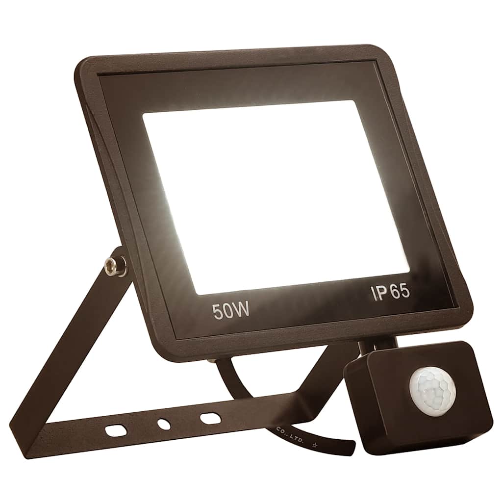 Projetor c/ iluminação LED e sensor 50 w branco quente