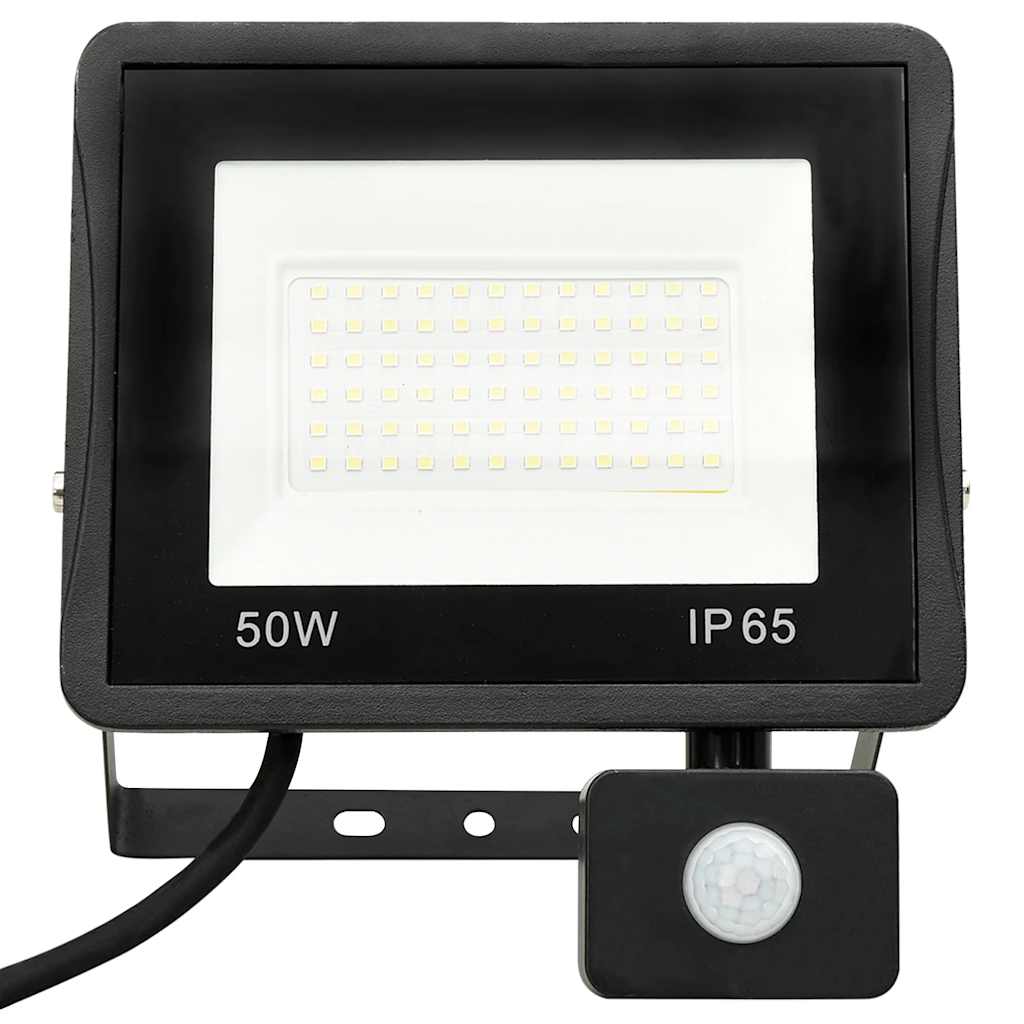 Projetor c/ iluminação LED e sensor 50 w branco quente