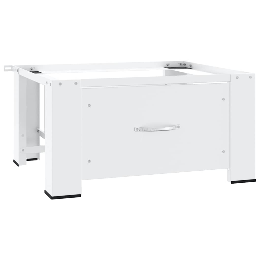 Suporte para máquina de lavar roupa com gaveta branco