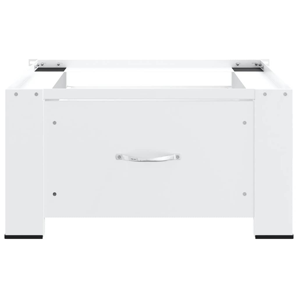 Suporte para máquina de lavar roupa com gaveta branco