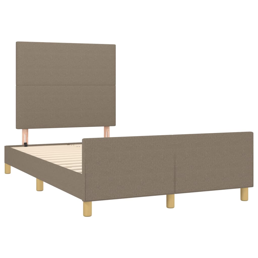 Estrutura cama sem colchão 120x200 cm tecido cinza-acastanhado