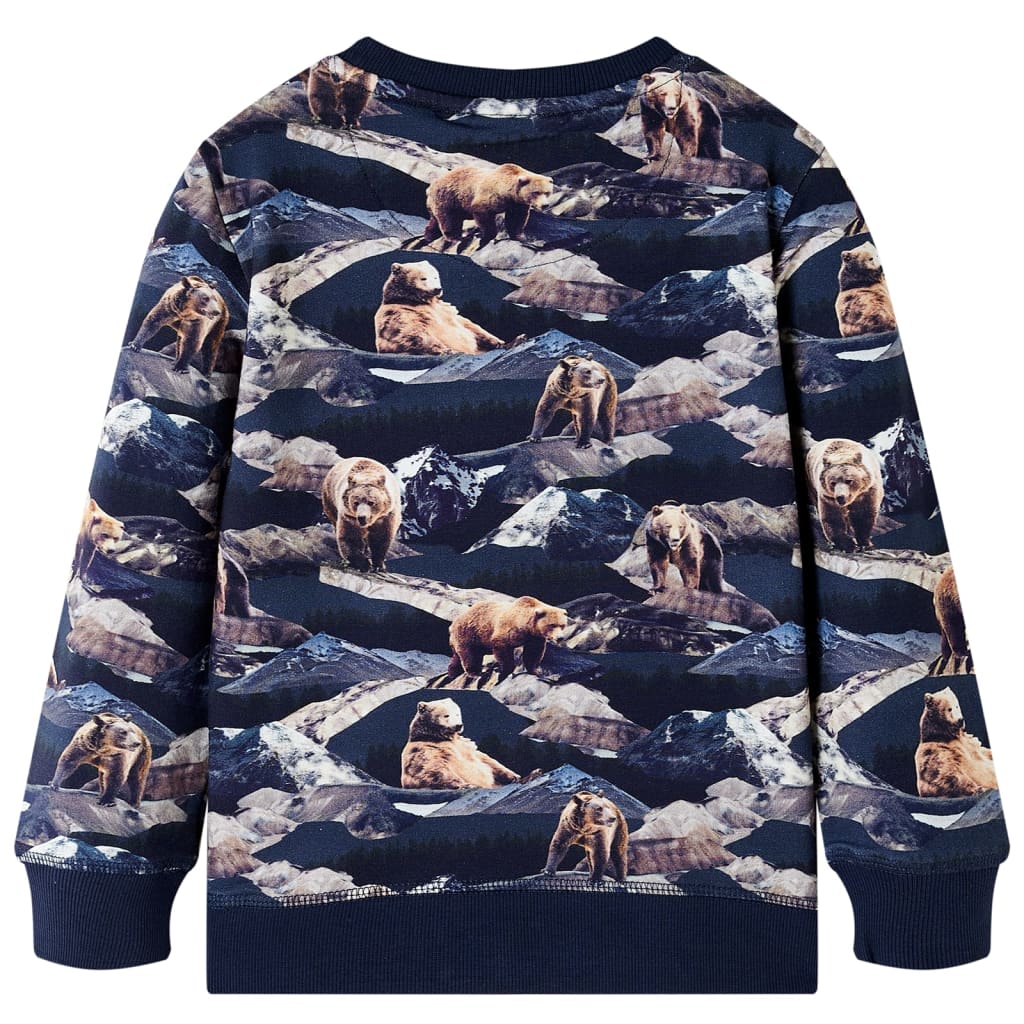 Sweatshirt para criança azul-marinho 128