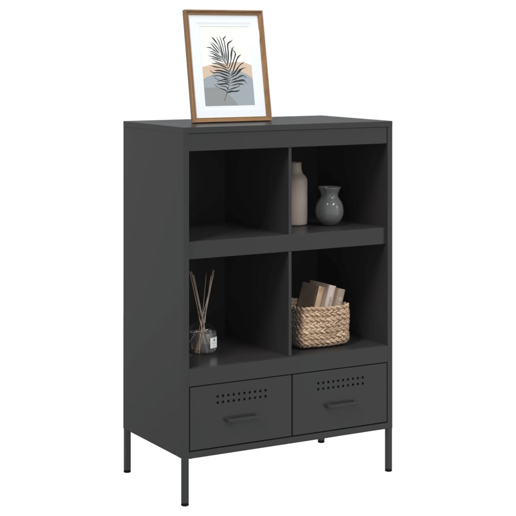 Móvel alto 68x39x101,5 cm aço preto