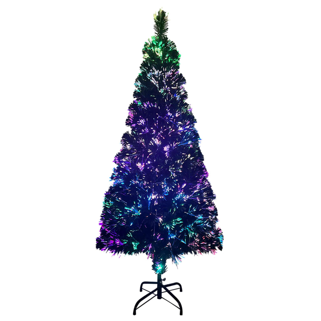 Árvore de natal artificial com suporte 240 cm fibra ótica verde