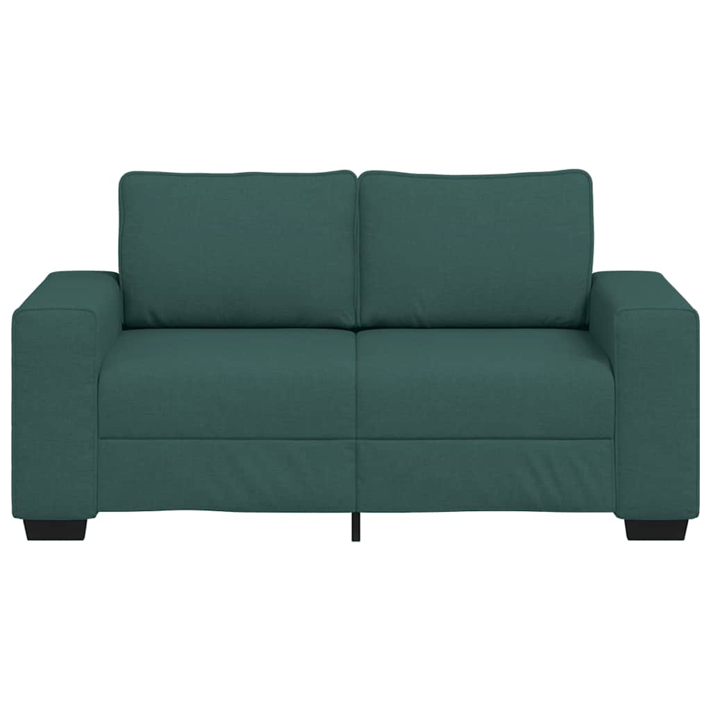 Sofá de 2 lugares 160x77x82 cm tecido verde-escuro