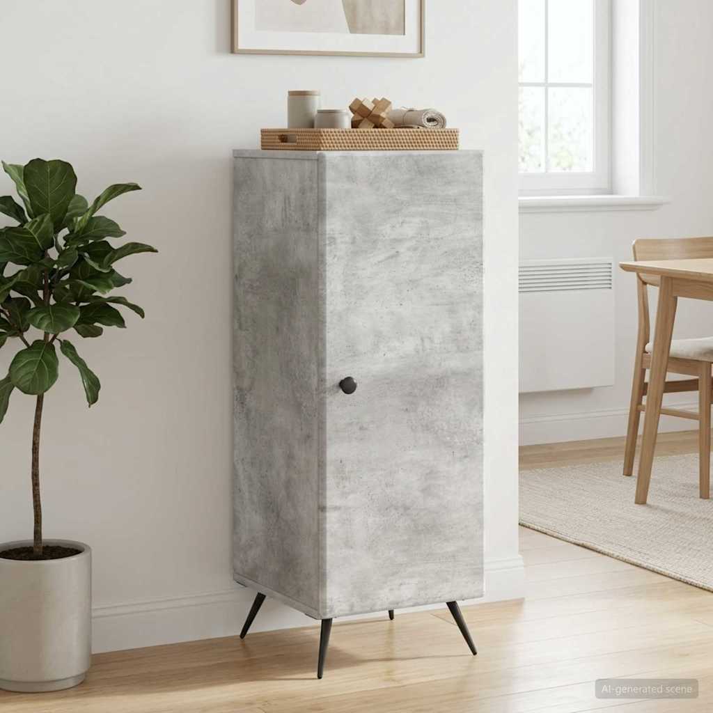 Buffet cinzento cimento 33 x 34,5 x 90 cm derivados de madeira