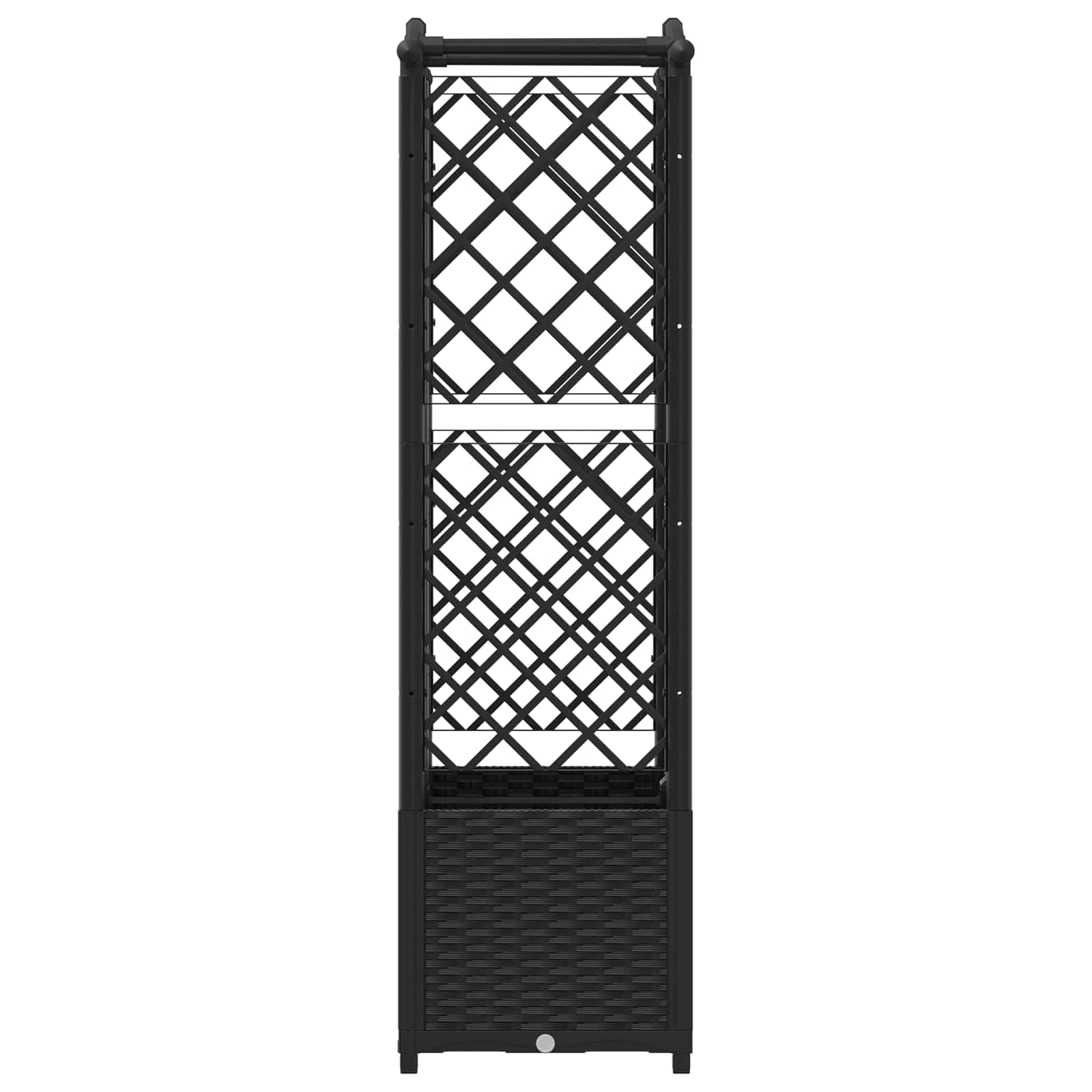 Cama elevada com treliça e telhado preto 122 x 40 x 138 cm PP
