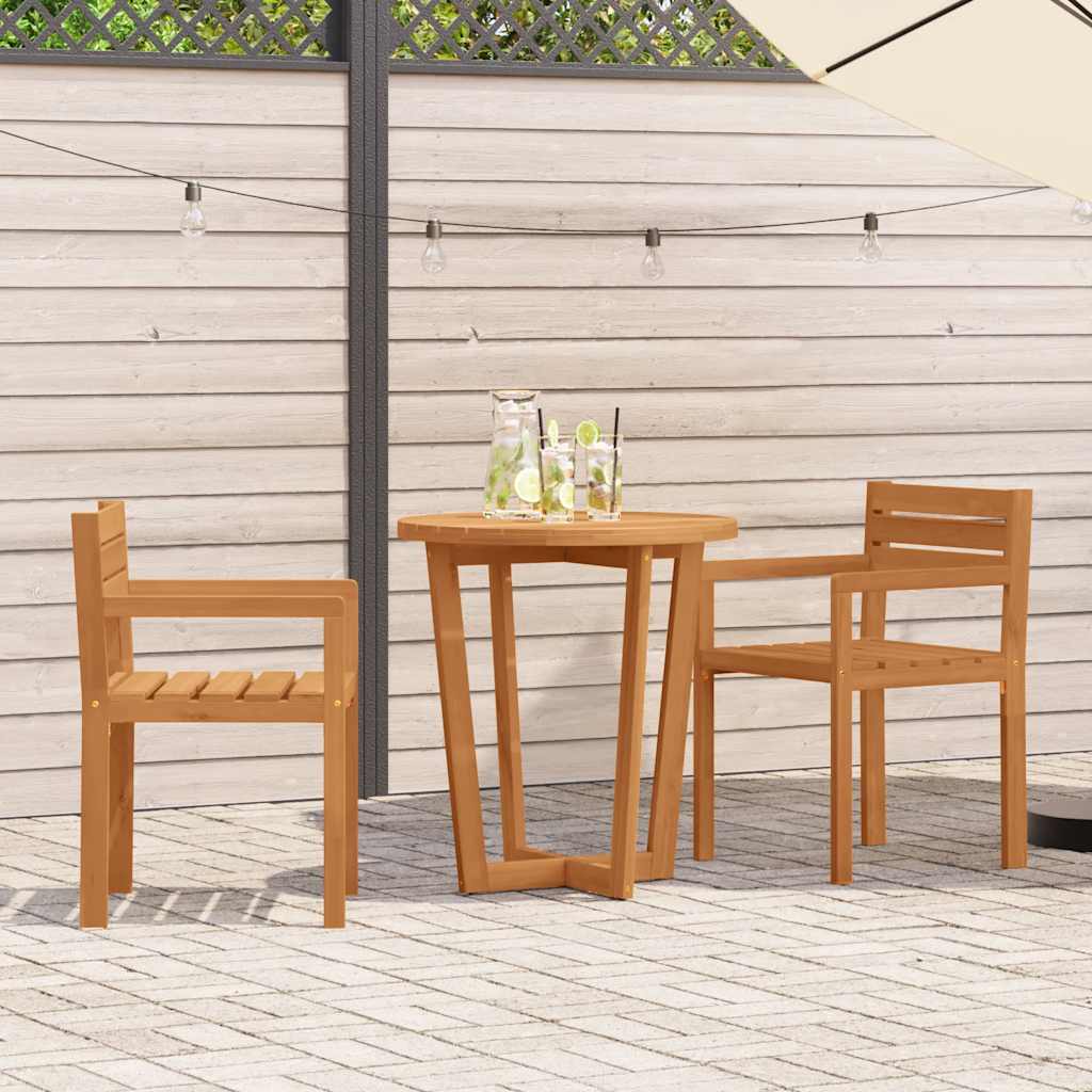 Conjunto de jantar de jardim com 3 peças em madeira maciça de acácia