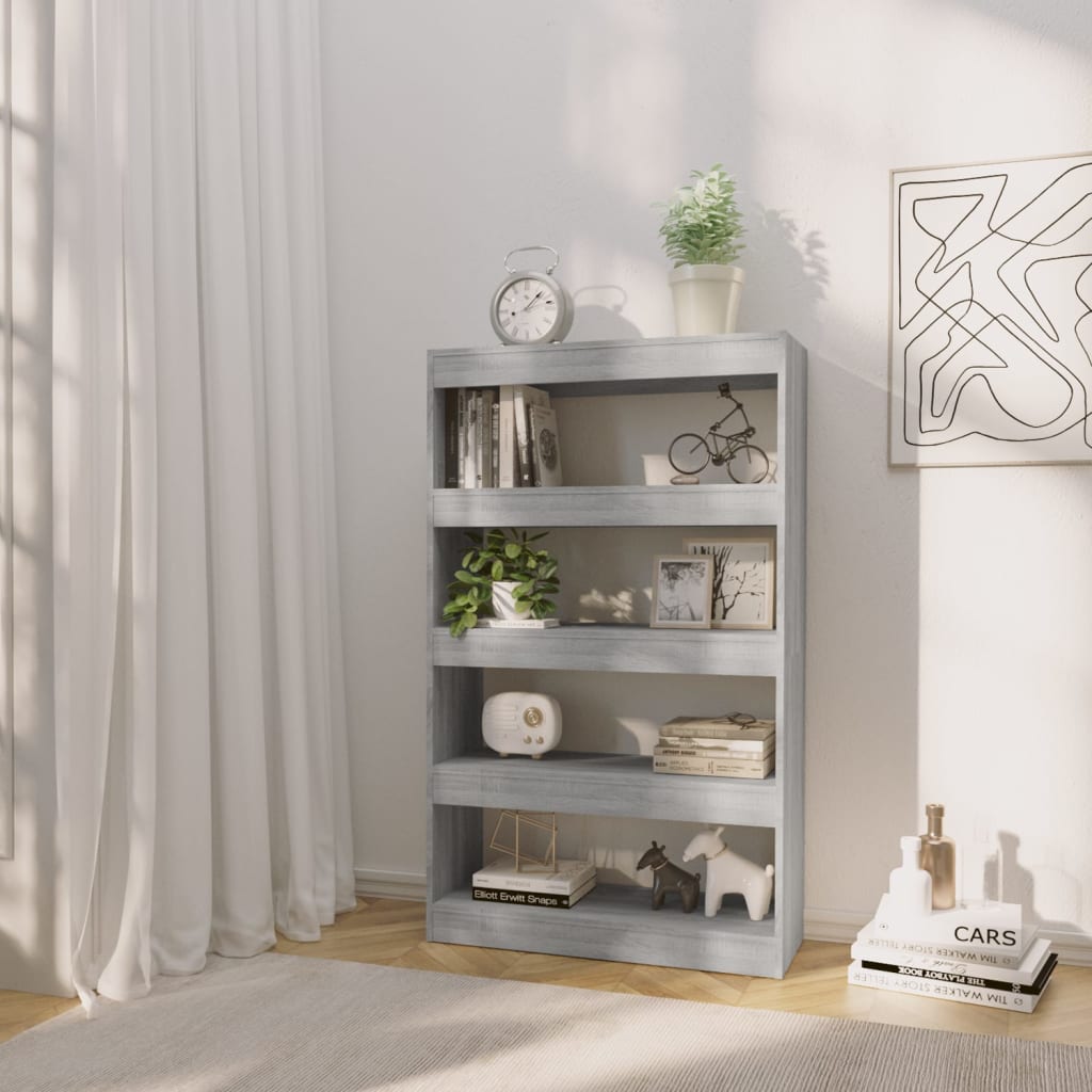 Estante/divisória 80x30x135cm derivados madeira cinzento sonoma