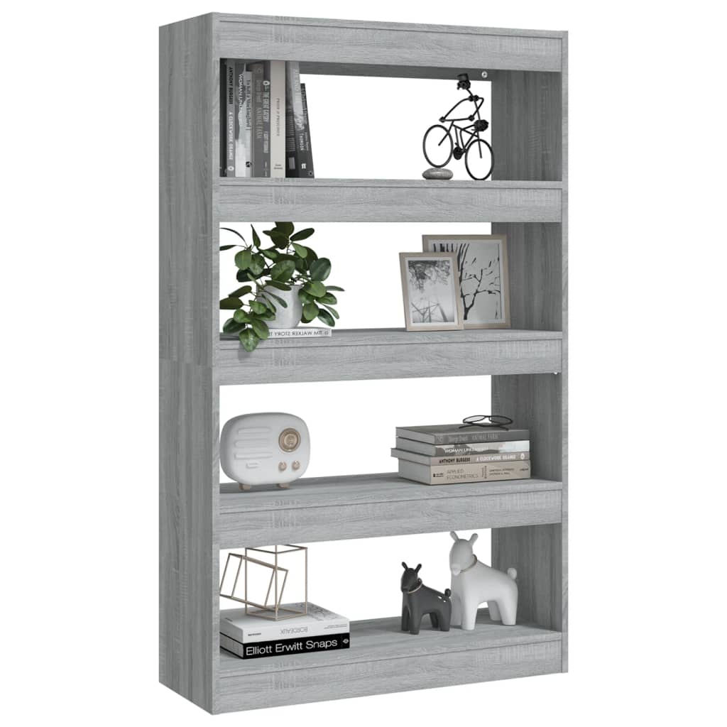 Estante/divisória 80x30x135cm derivados madeira cinzento sonoma