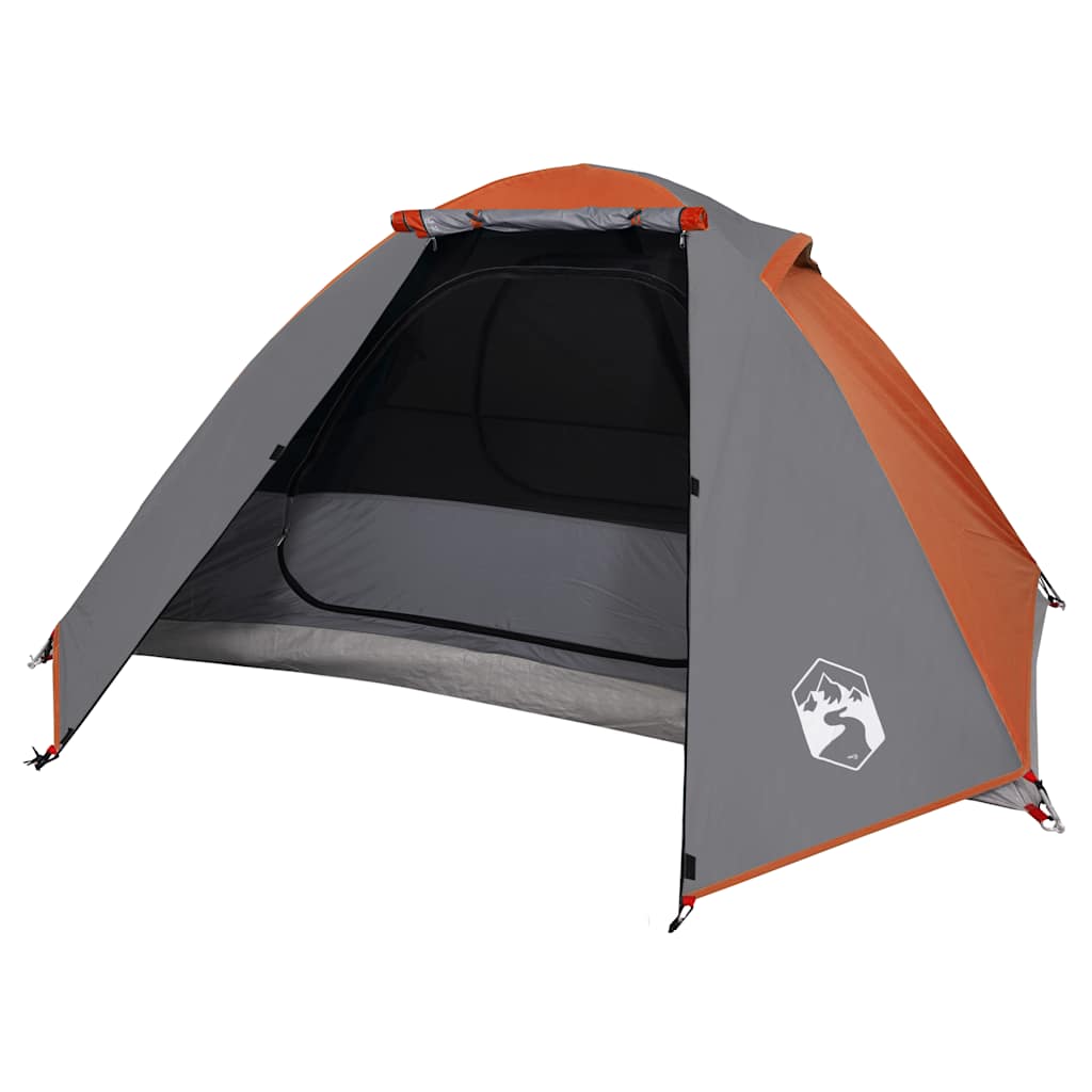 Tenda de campismo cúpula p/ 2 pessoas impermeável laranja