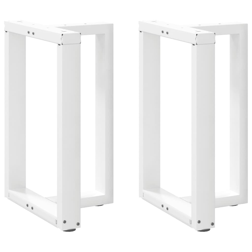 Pés para mesa de jantar em forma de t, 2 peças, branco, 60x35x(72-73) cm, aço