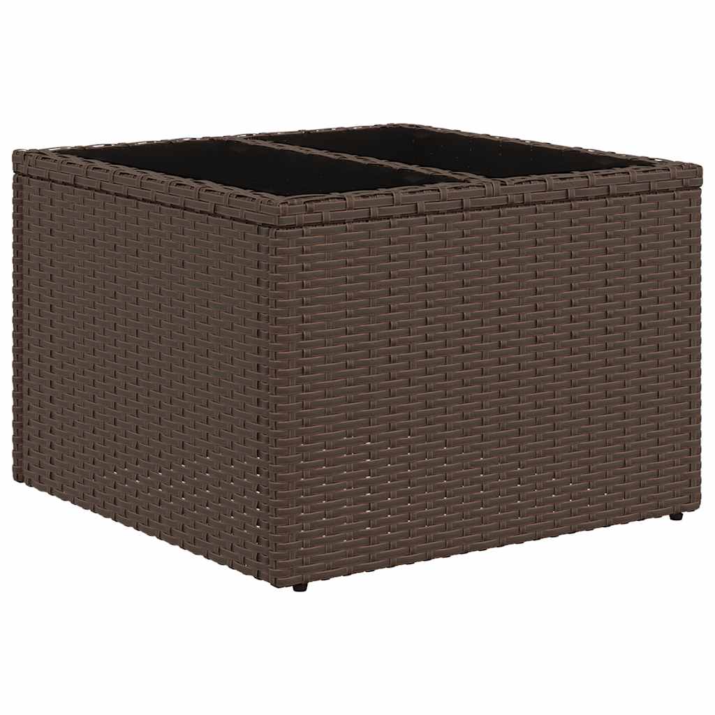 Conjunto de sofá de jardim com 8 peças e almofadas em rattan sintético marrom