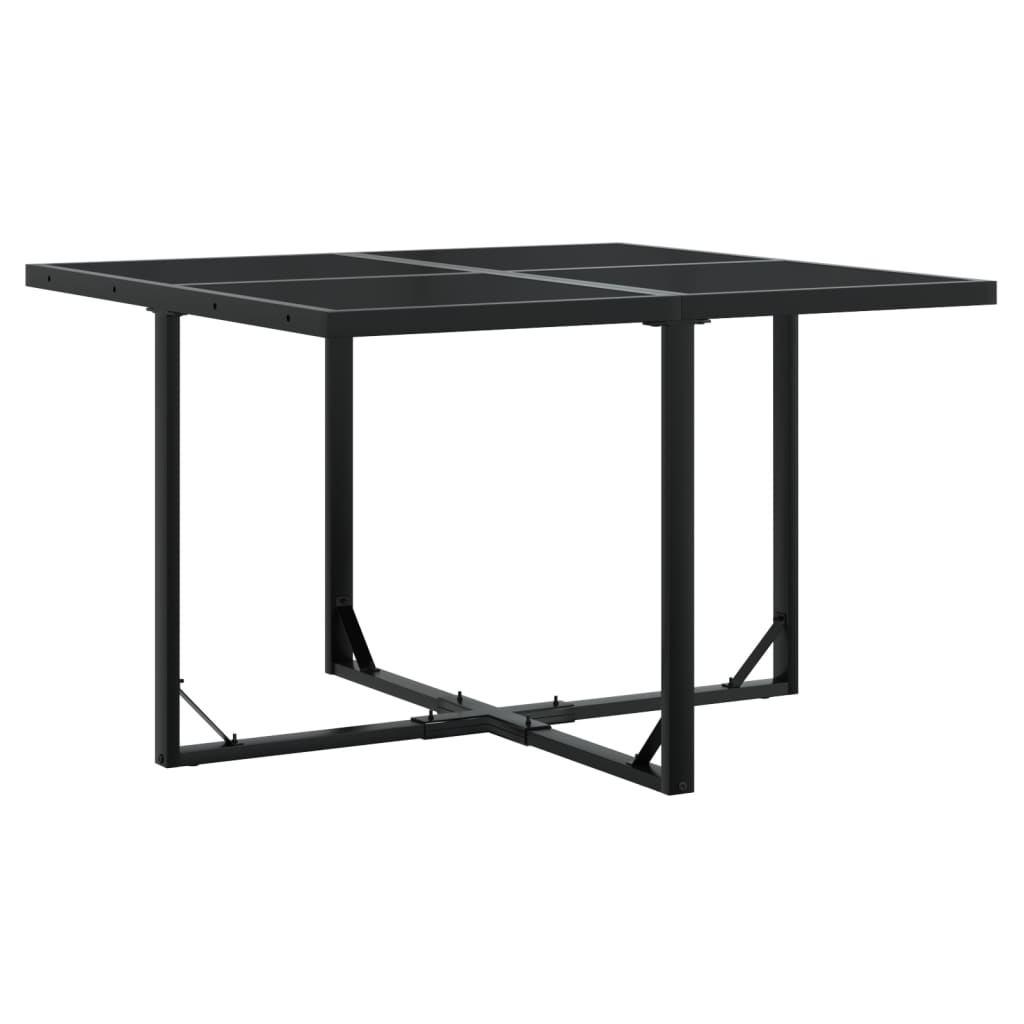 5 Pcs conjunto de jantar p/ jardim c/ almofadões vime PE preto