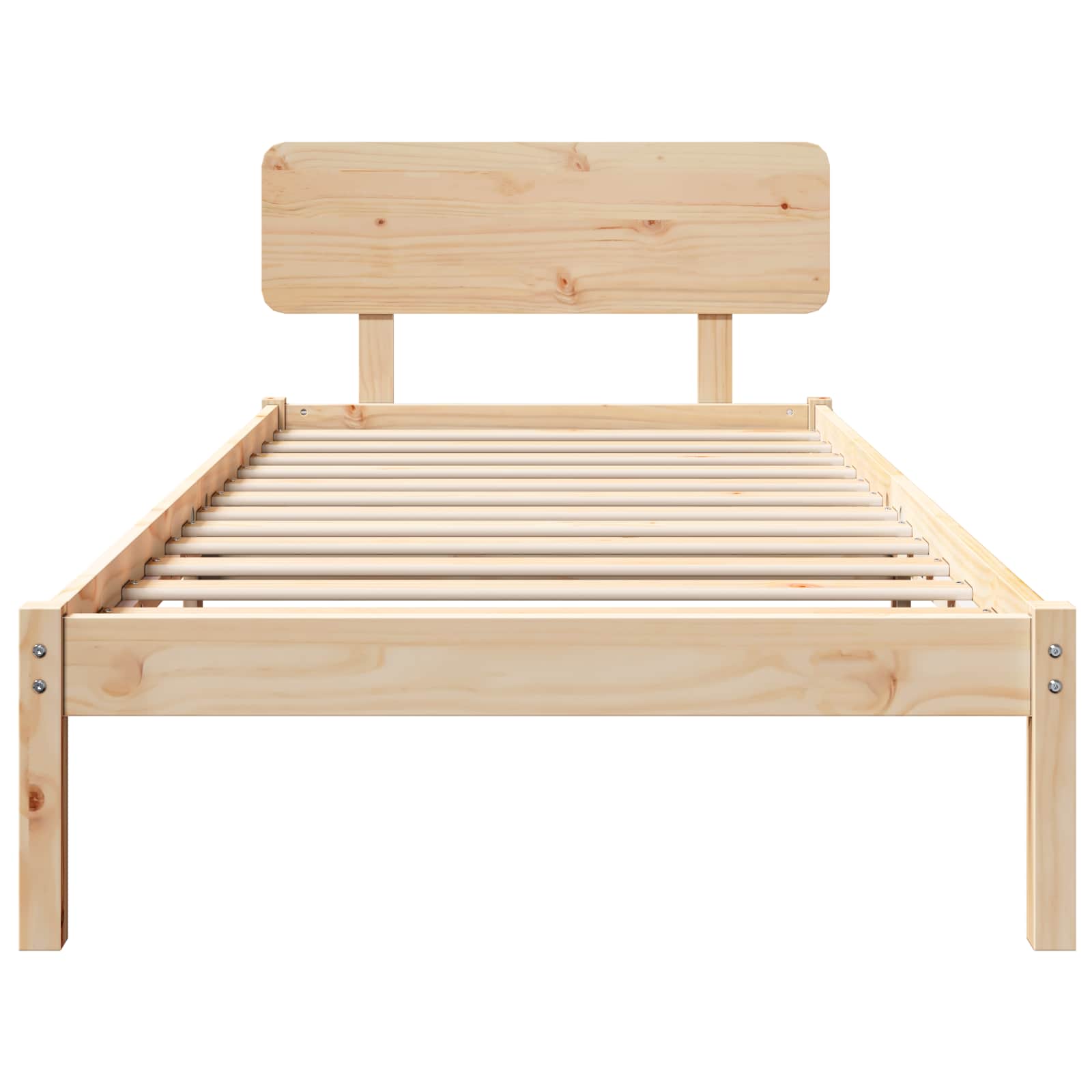 Estrutura da cama com cabeceira natural 100 x 200 cm