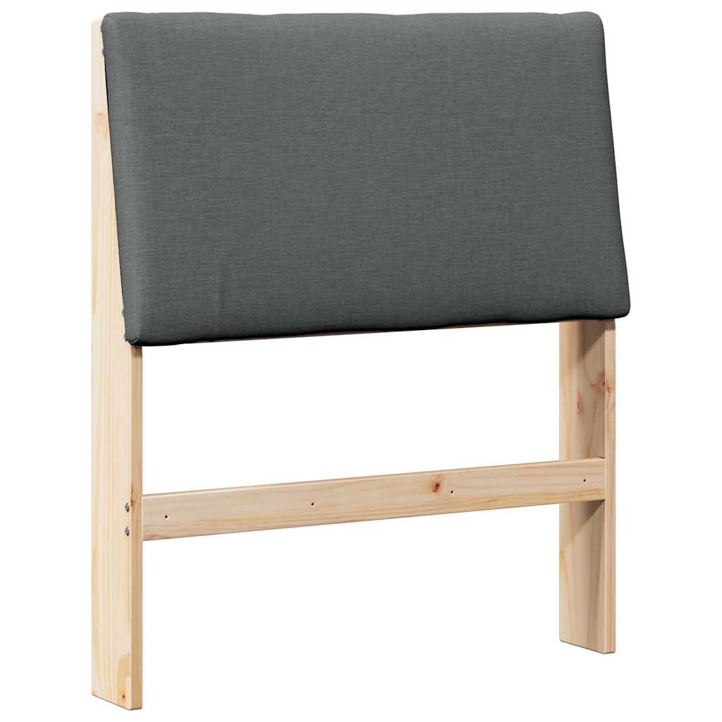 Cabeceira estofada cinza escuro 75 cm