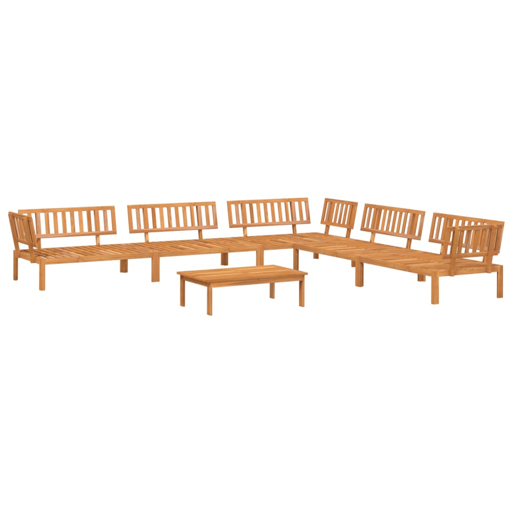 6 Pcs conjunto de móveis de paletes p/ jardim acácia maciça