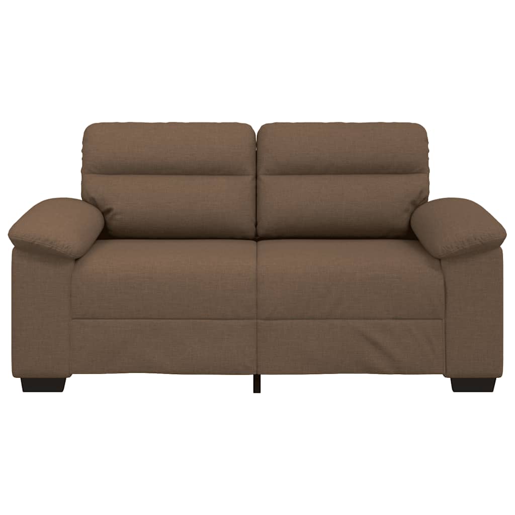 Sofá de 2 lugares tecido 160x81x84 cm castanho