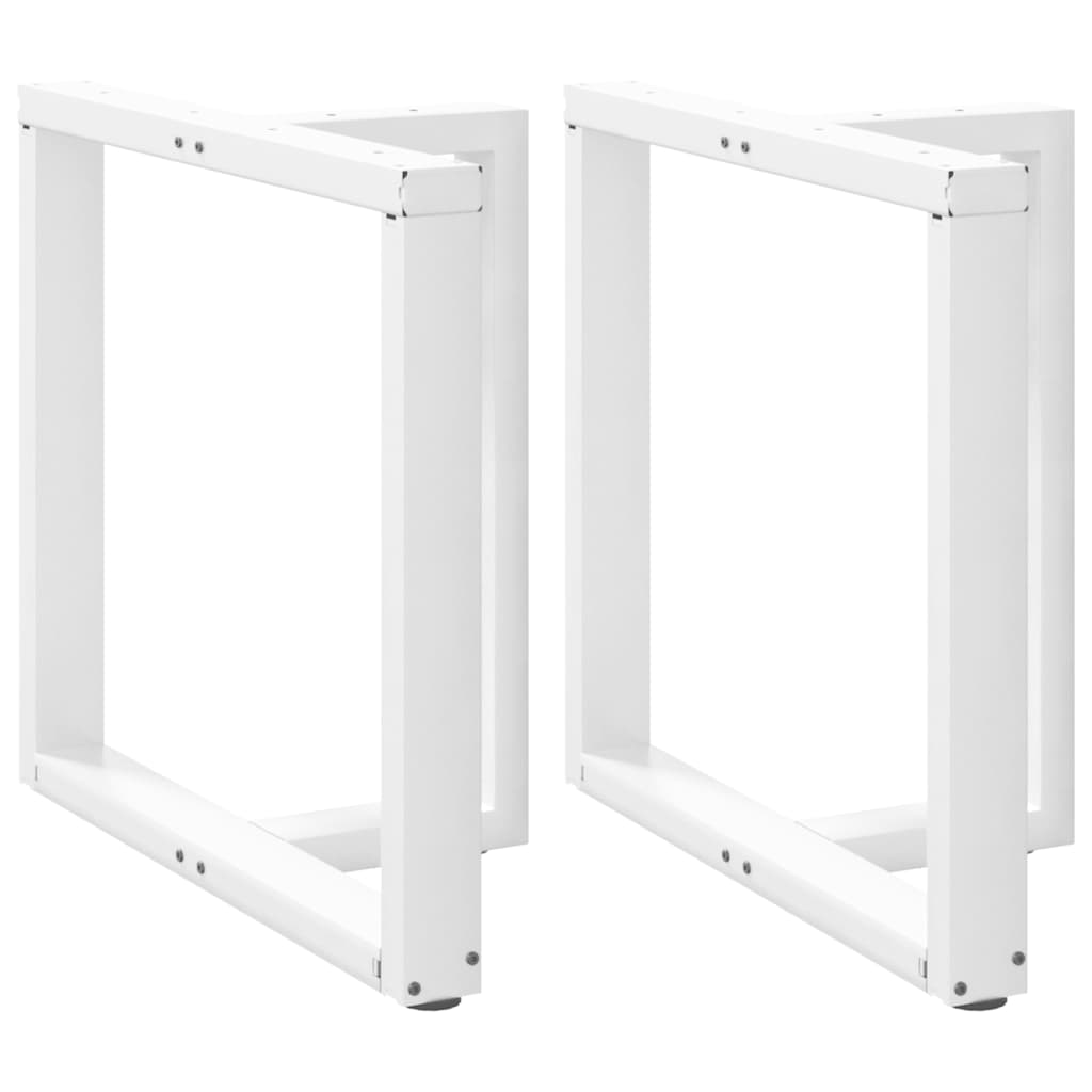Pés para mesa de jantar em forma de t, 2 peças, branco, 80x35x(72-73) cm, aço