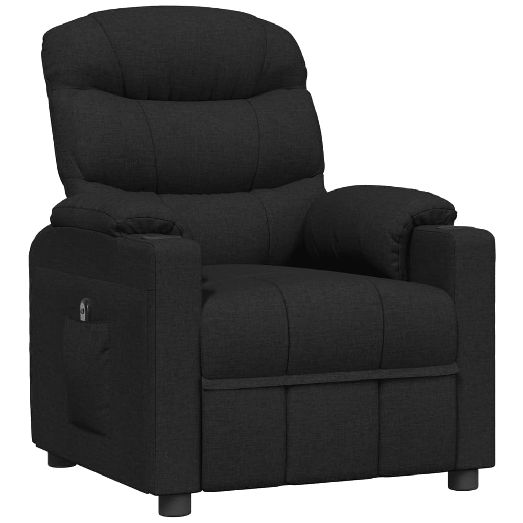 Poltrona elétrica reclinável tecido preto