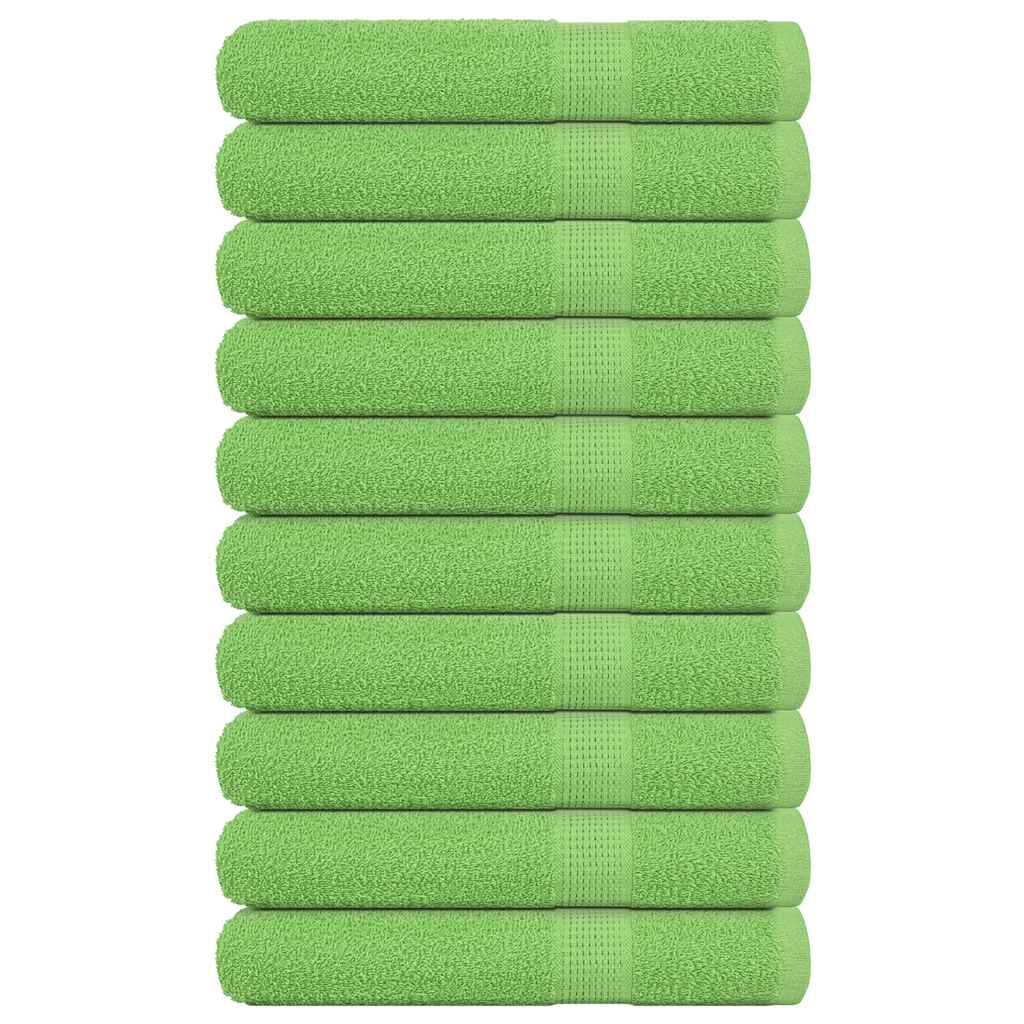 Toalhas frogn 10 pcs 100x200 cm 360 g/m² verde maça