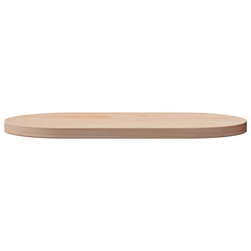 Tampo de mesa 70x35x2,5 cm madeira maciça pinho oval