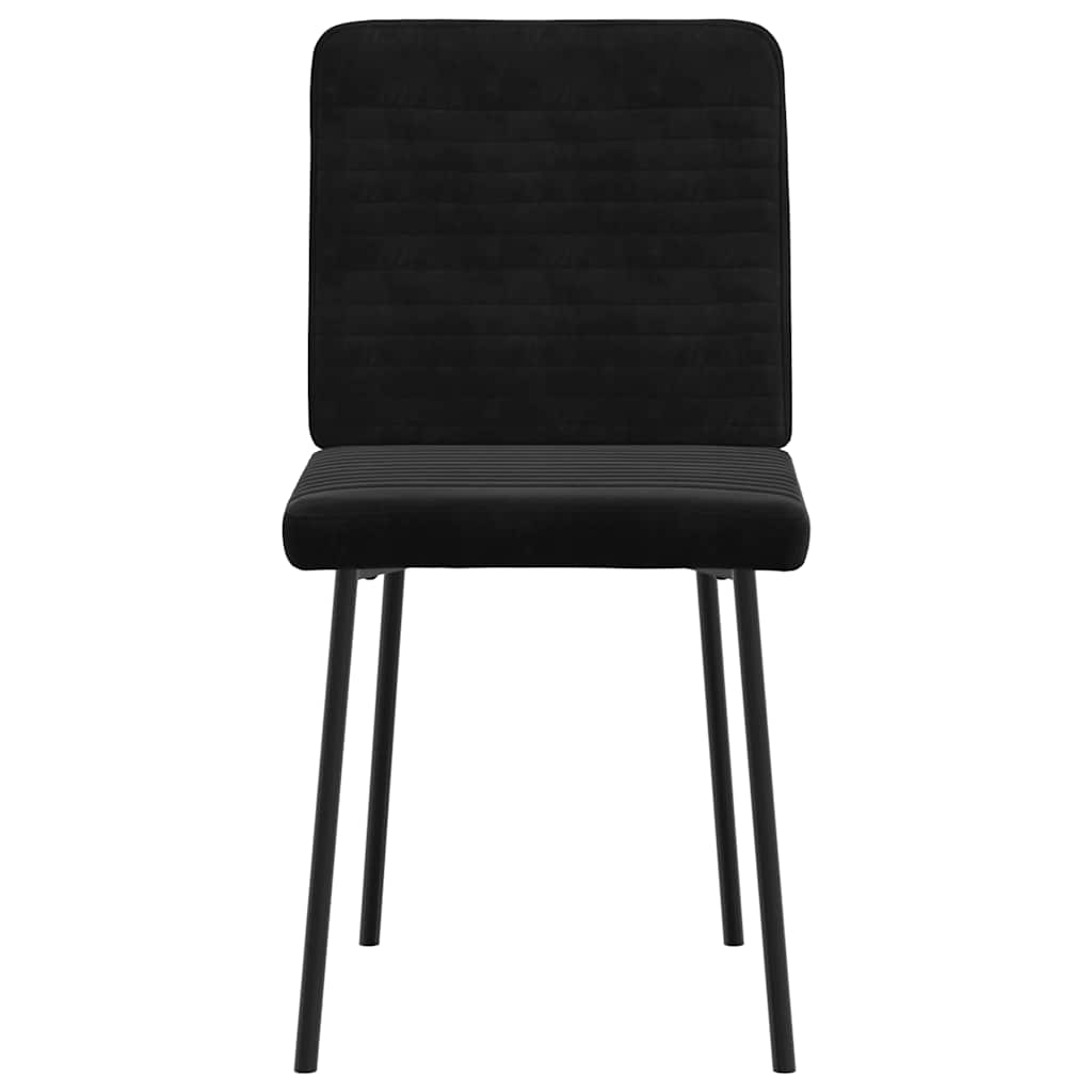 Cadeiras de jantar 6 pcs veludo preto