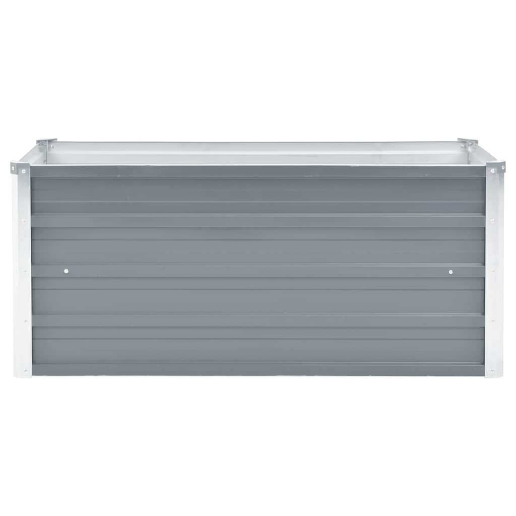 Canteiro elevado de jardim aço galvanizado 100x40x45cm cinzento