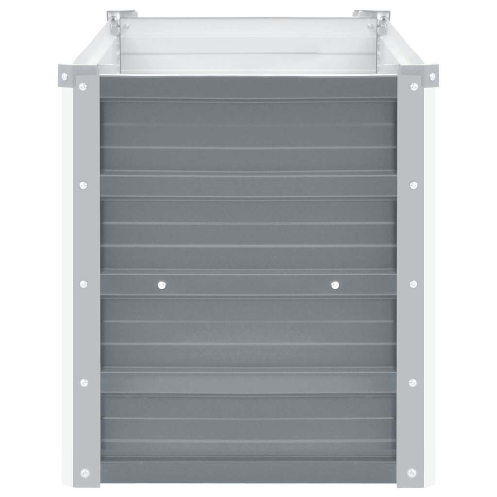 Canteiro elevado de jardim aço galvanizado 100x40x45cm cinzento