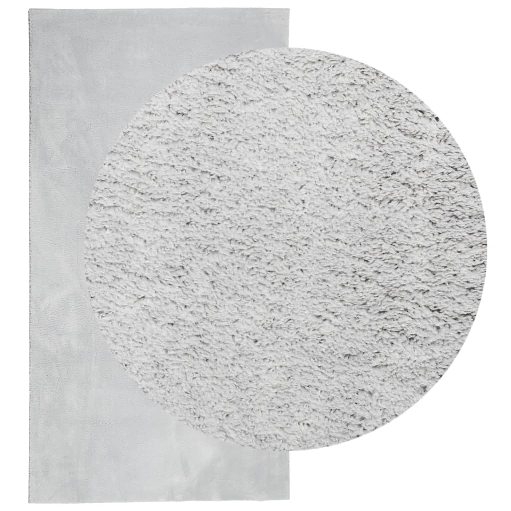 Tapete pelo curto macio e lavável huarte 80x150 cm cinzento