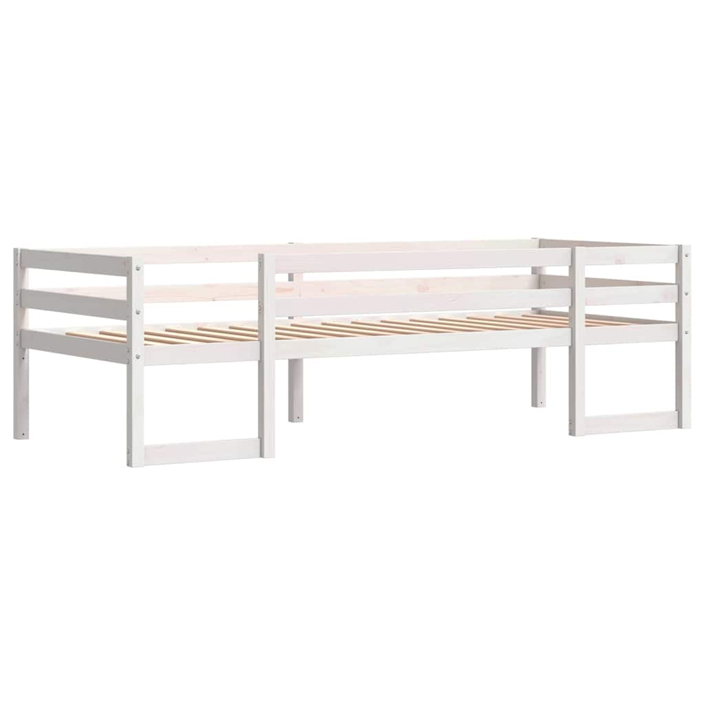 Estrutura de cama infantil 75x190 cm pinho maciço branco