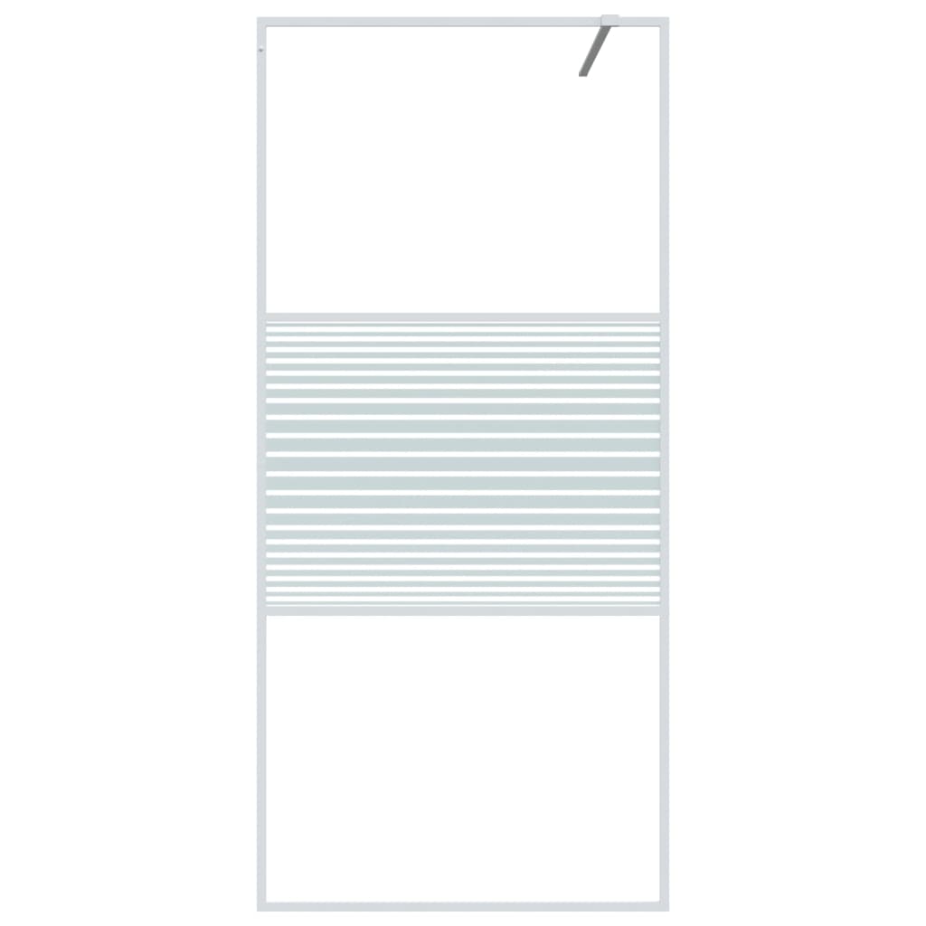 Divisória de chuveiro vidro transparente esg 90x195 cm branco