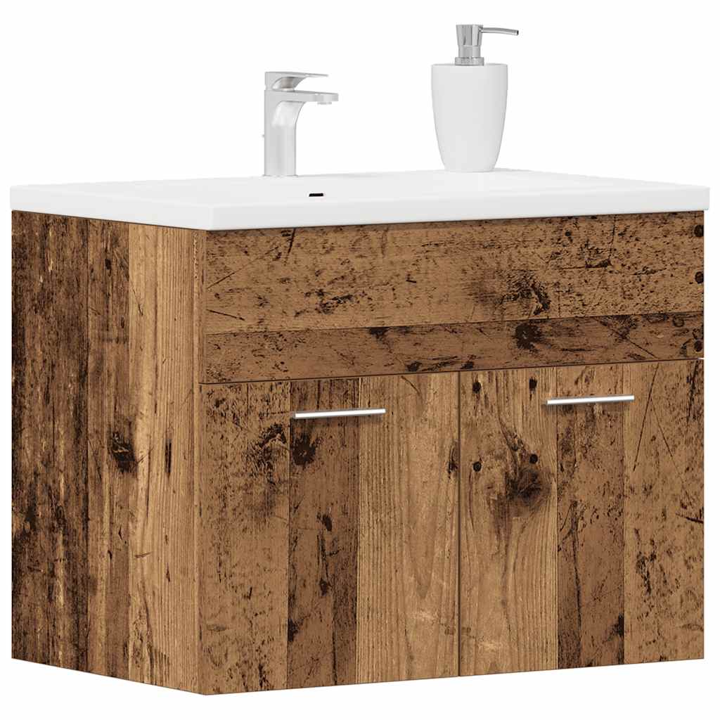 Gabinete para pia de banheiro, madeira engenheirada, 60x38,5x46 cm