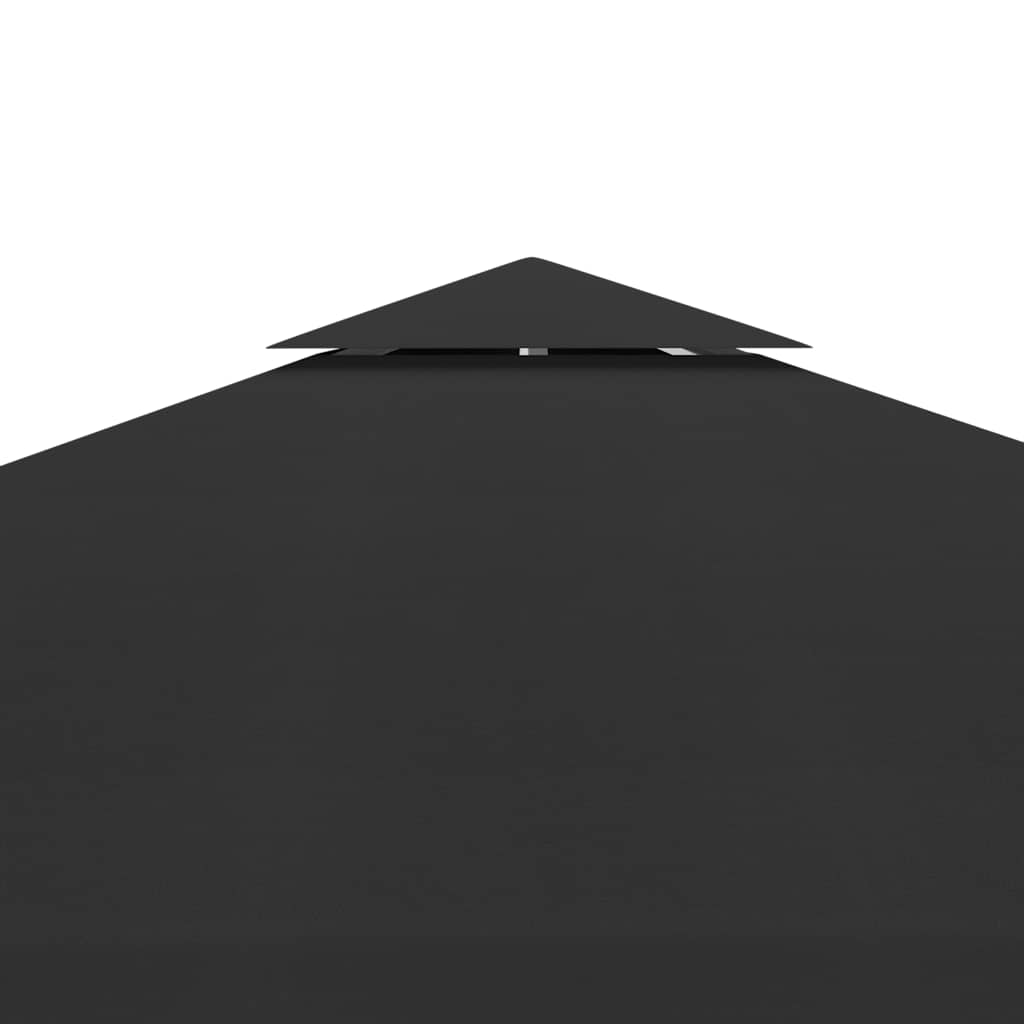 Cobertura de gazebo com 2 camadas 310 g/m² 3x3 m preto