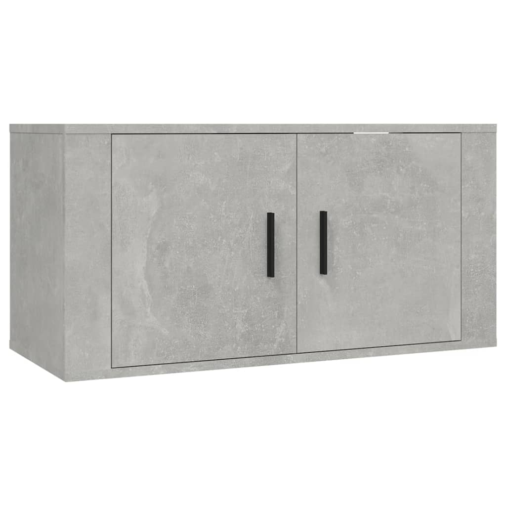 2 Pcs conjunto móveis de TV derivados de madeira cinza cimento